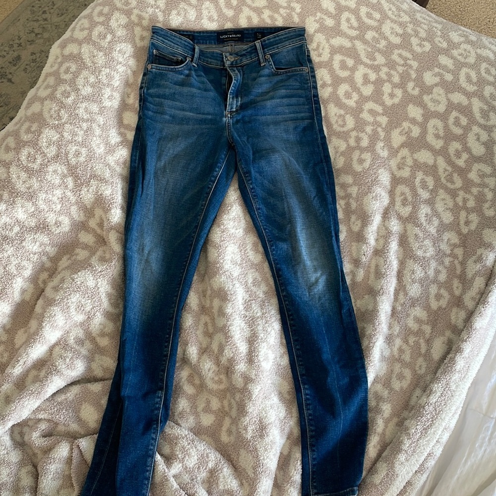 Skinny high rise jeans